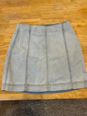 Target Light Blue Denim Panel Mini Skirt